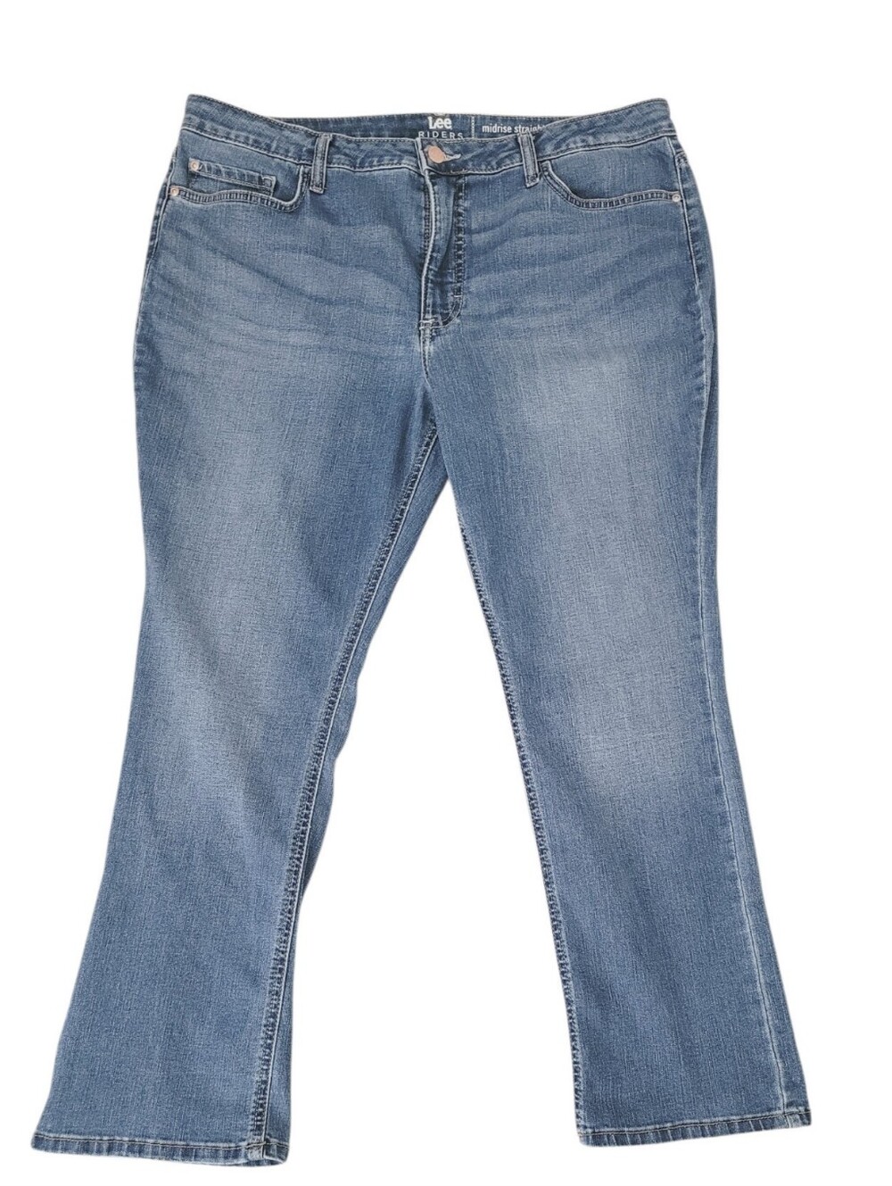 Lee Rider Midrise Straight Medium Wash Jeans Size 18P